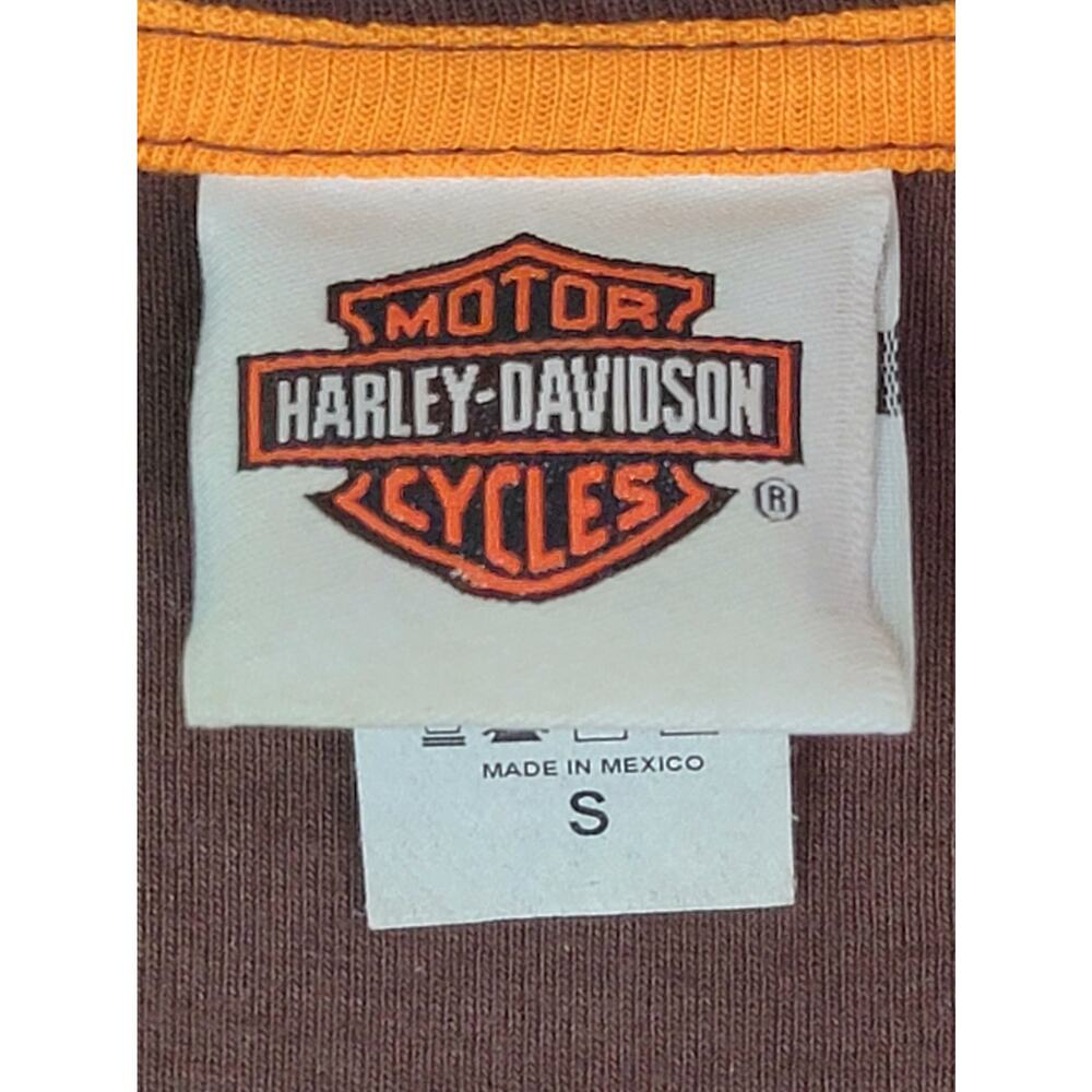 Ladies Harley-Davidson Motorcycles Sturgis South Dakota 2012 Brown Tank Top Sz:S - Picture 10 of 12
